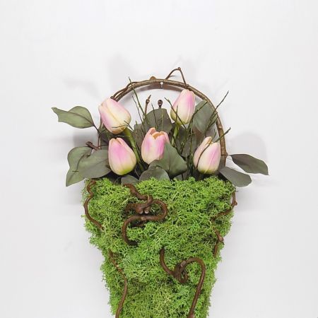  Drt virgtart tulipnnal, gakkal, falidsz, ajtdsz. 50x20 cm