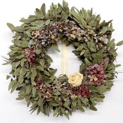   Eukaliptusz/hortenzia koszor ∅:50cm
