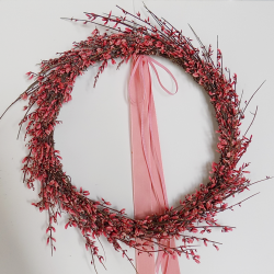   Ginestra ajtdsz, szalaggal, termszetes. ∅:30cm