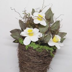   Szlvessz virgtart, ajtdsz nrcisszall. 56x24cm