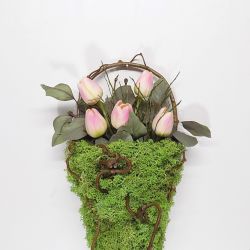   Drt virgtart tulipnnal, gakkal, falidsz, ajtdsz. 50x20 cm